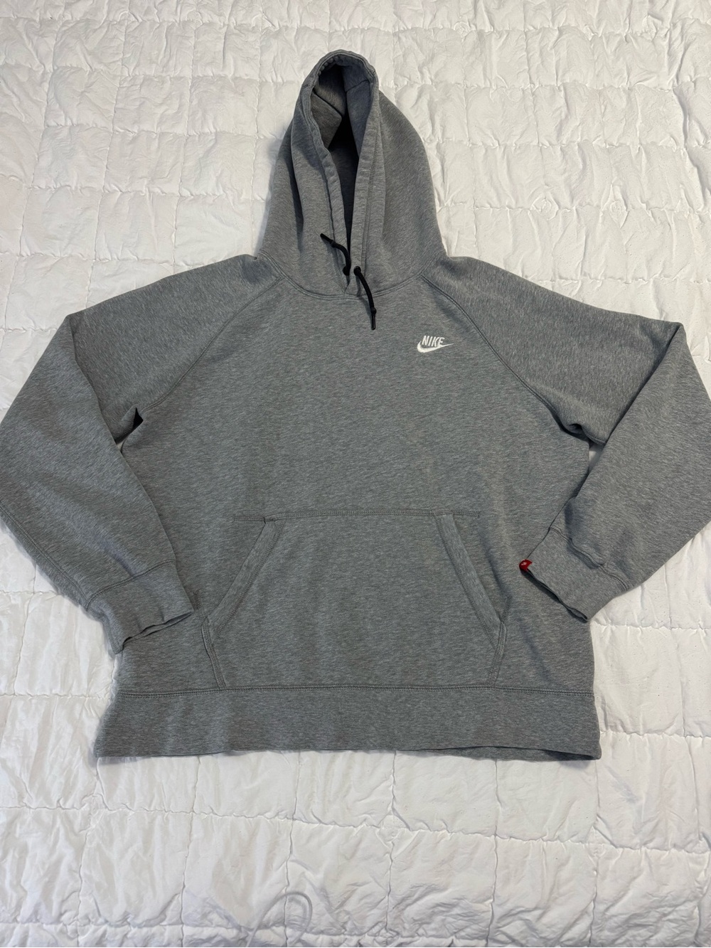 Nike Gray Pullover Hoodie with White Logo